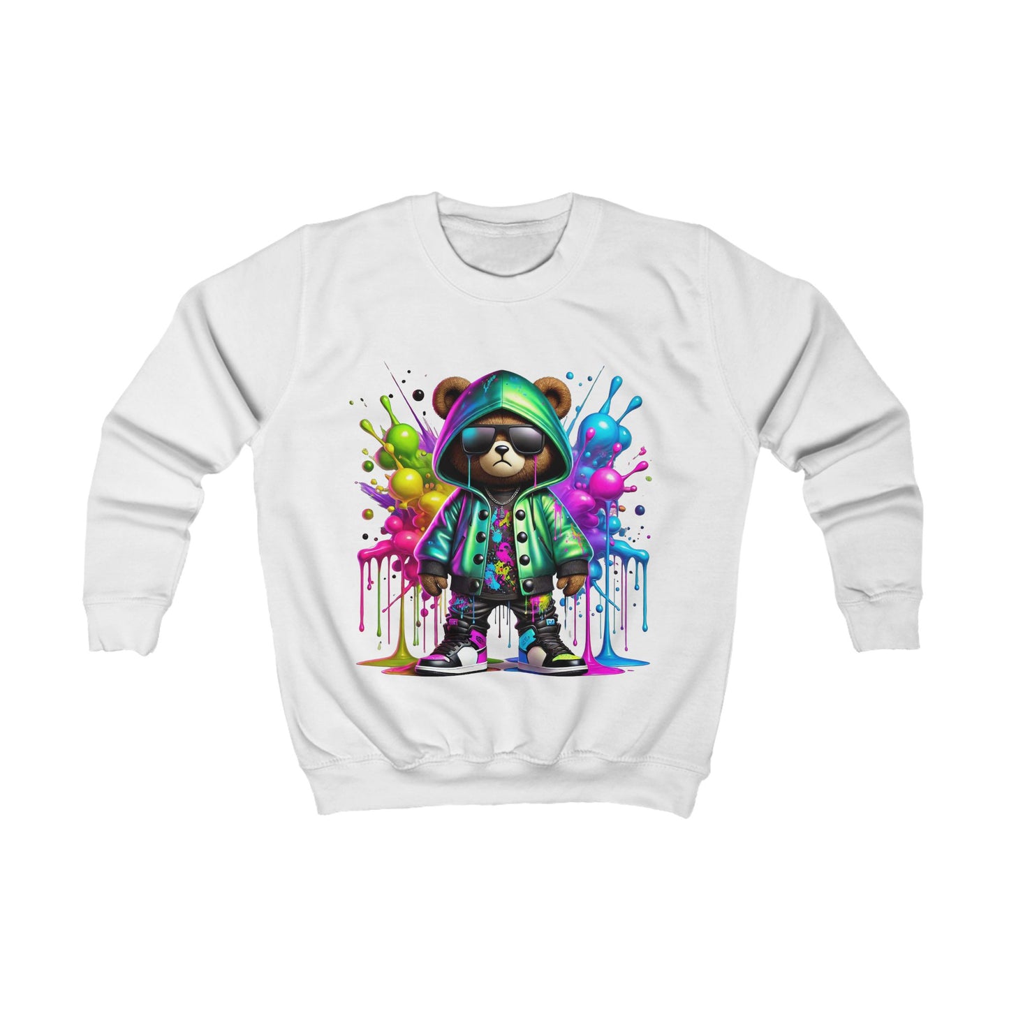 Cool Bear Kids Sweatshirt - Colorful Graphic Design