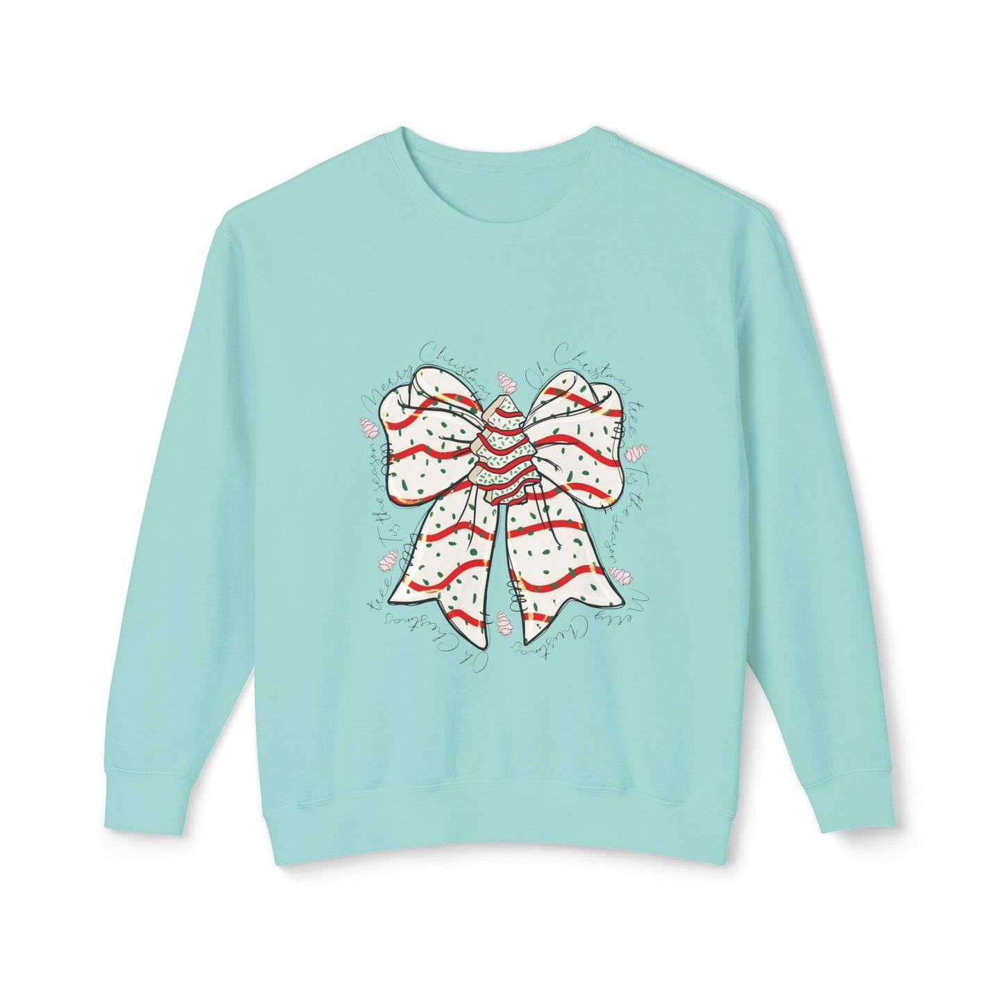 Candy Cane Bow Sweatshirt — Christmas Holiday Crewneck