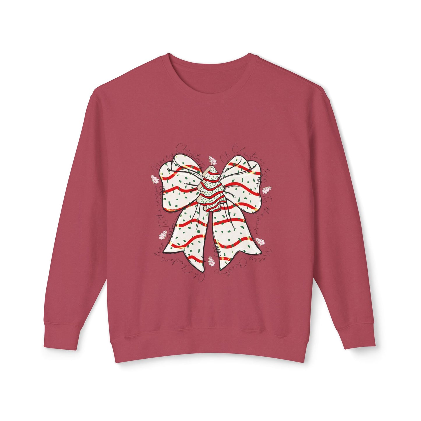 Candy Cane Bow Sweatshirt — Christmas Holiday Crewneck