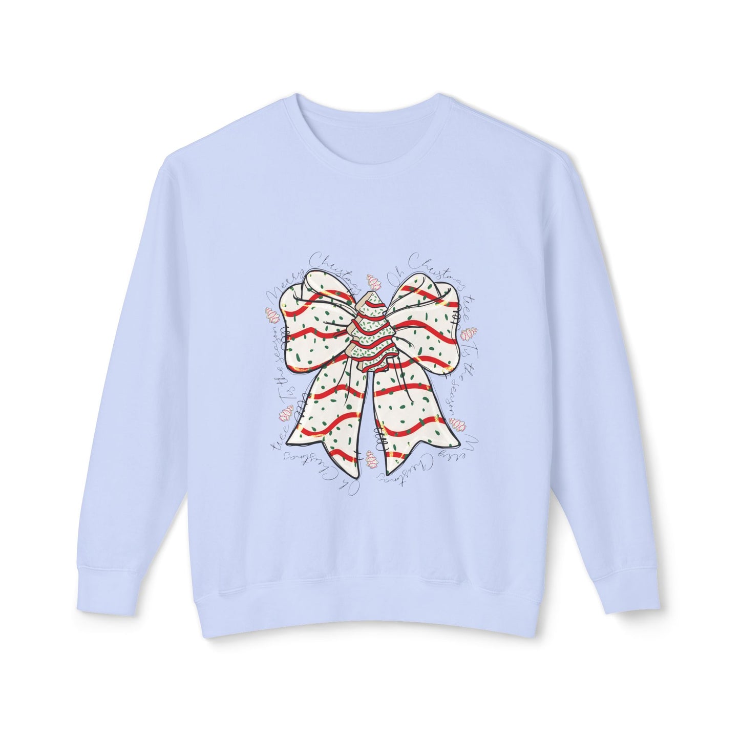 Candy Cane Bow Sweatshirt — Christmas Holiday Crewneck