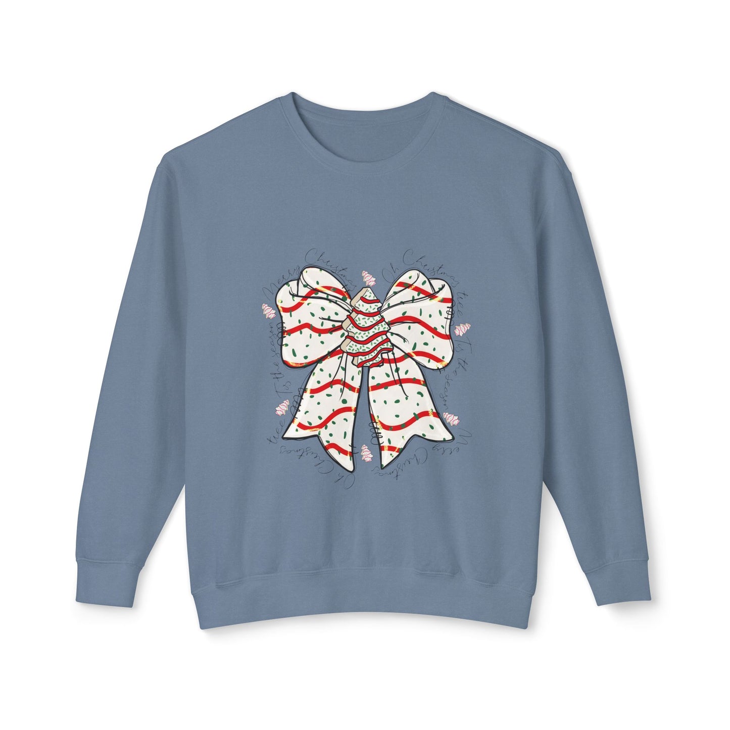 Candy Cane Bow Sweatshirt — Christmas Holiday Crewneck