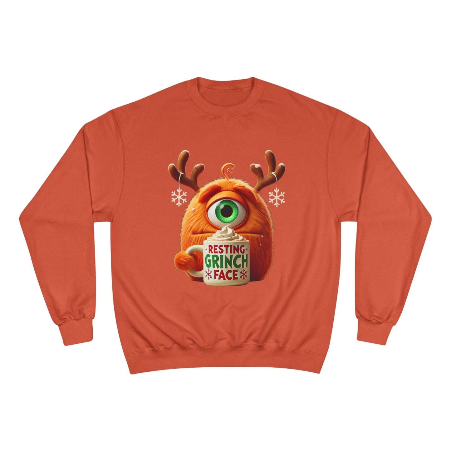 Christmas Monster Sweatshirt — 'Resting Grinch Face' Holiday Crewneck