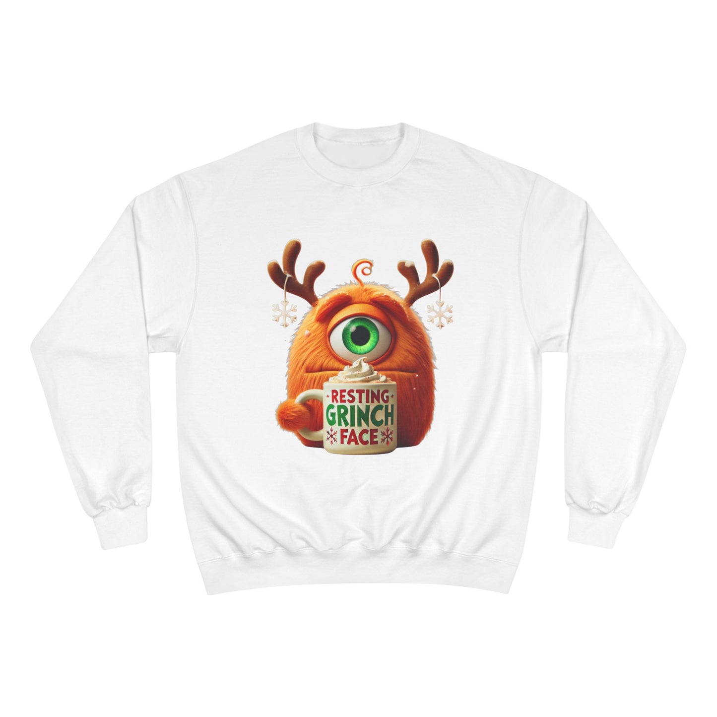 Christmas Monster Sweatshirt — 'Resting Grinch Face' Holiday Crewneck
