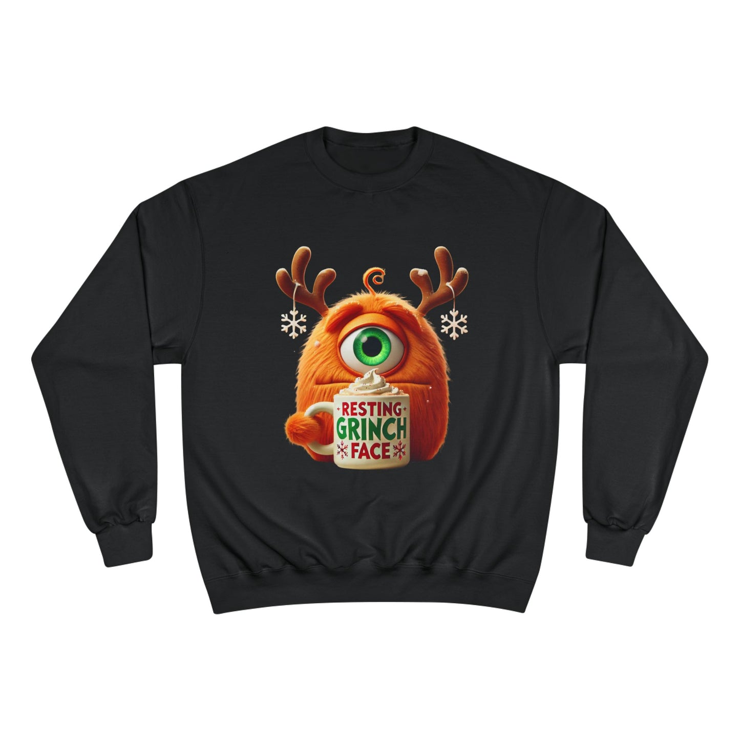 Christmas Monster Sweatshirt — 'Resting Grinch Face' Holiday Crewneck