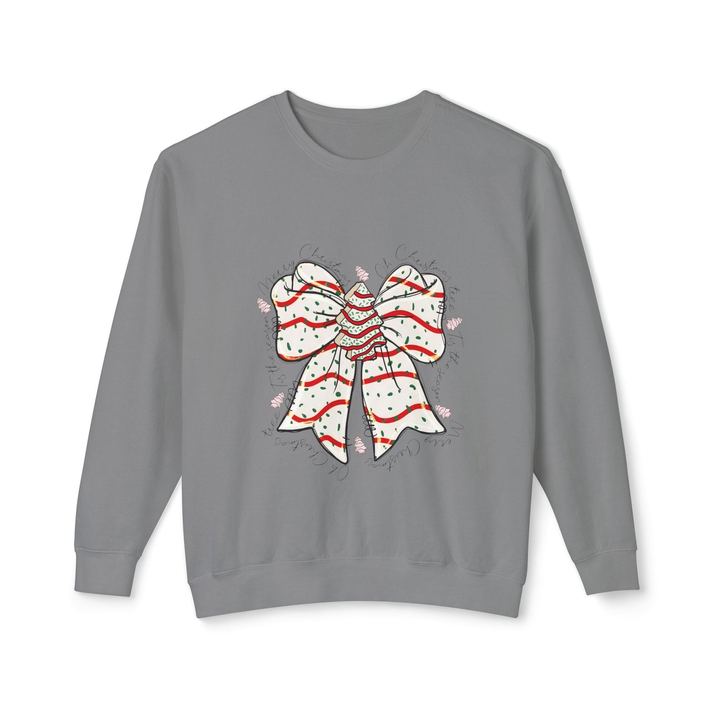 Candy Cane Bow Sweatshirt — Christmas Holiday Crewneck