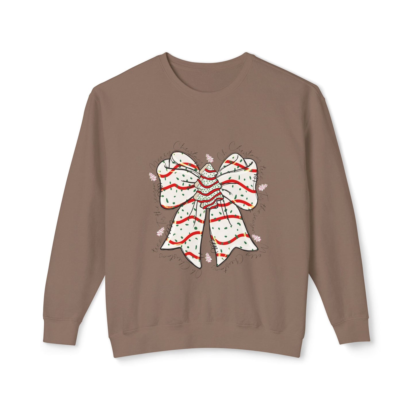 Candy Cane Bow Sweatshirt — Christmas Holiday Crewneck