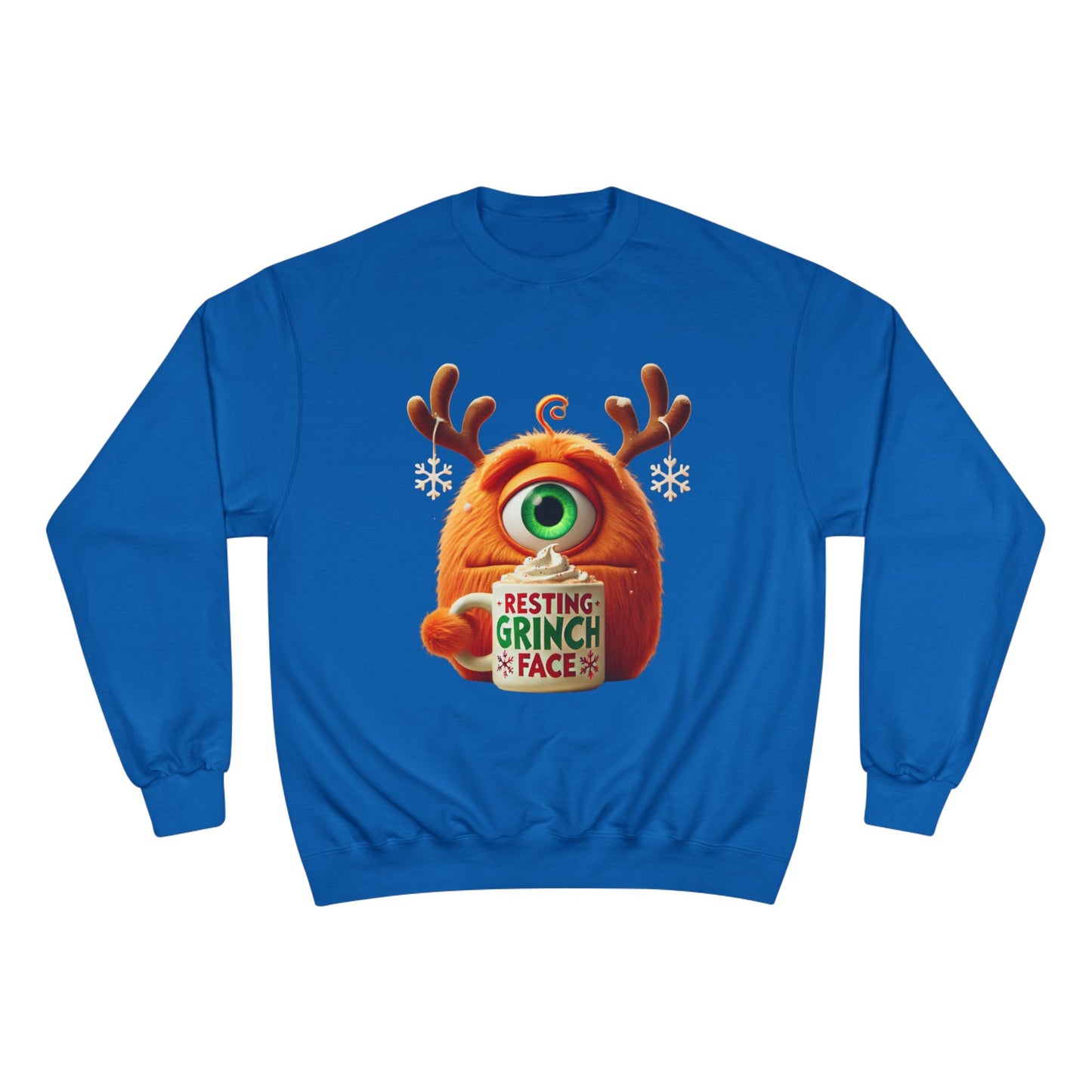 Christmas Monster Sweatshirt — 'Resting Grinch Face' Holiday Crewneck