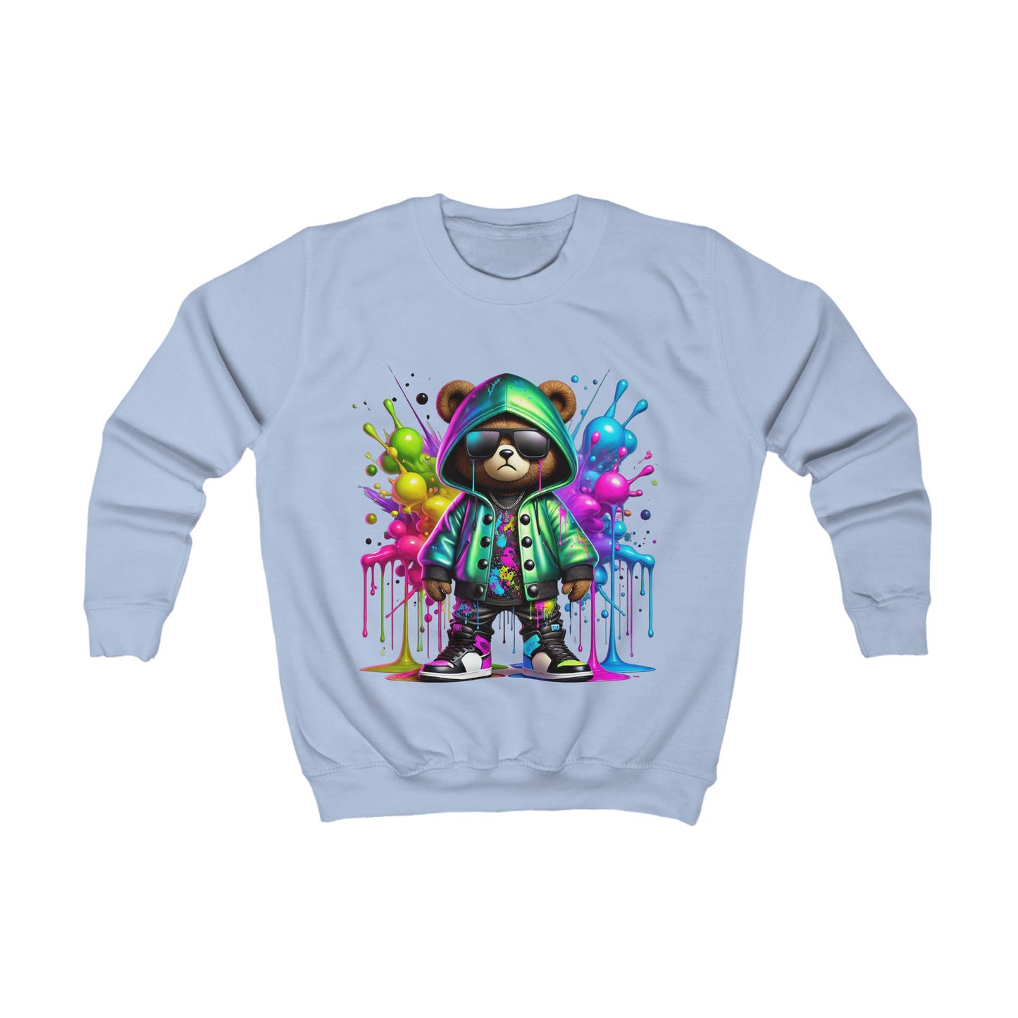 Cool Bear Kids Sweatshirt - Colorful Graphic Design