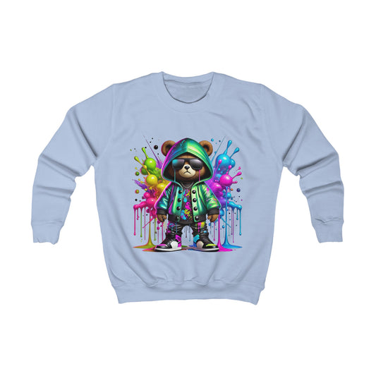 Cool Bear Kids Sweatshirt - Colorful Graphic Design