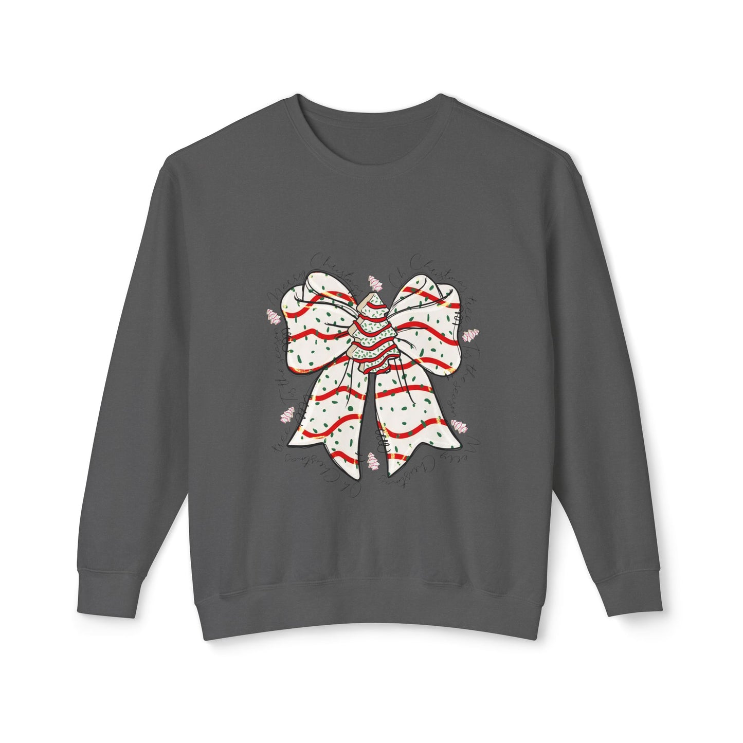 Candy Cane Bow Sweatshirt — Christmas Holiday Crewneck