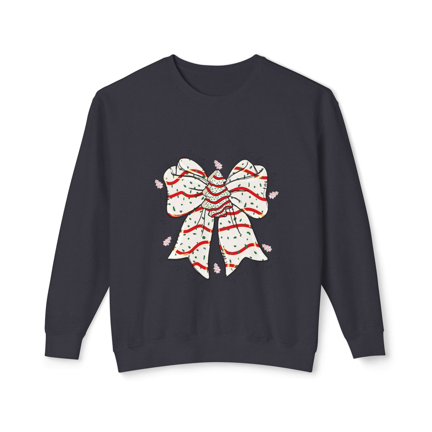 Candy Cane Bow Sweatshirt — Christmas Holiday Crewneck