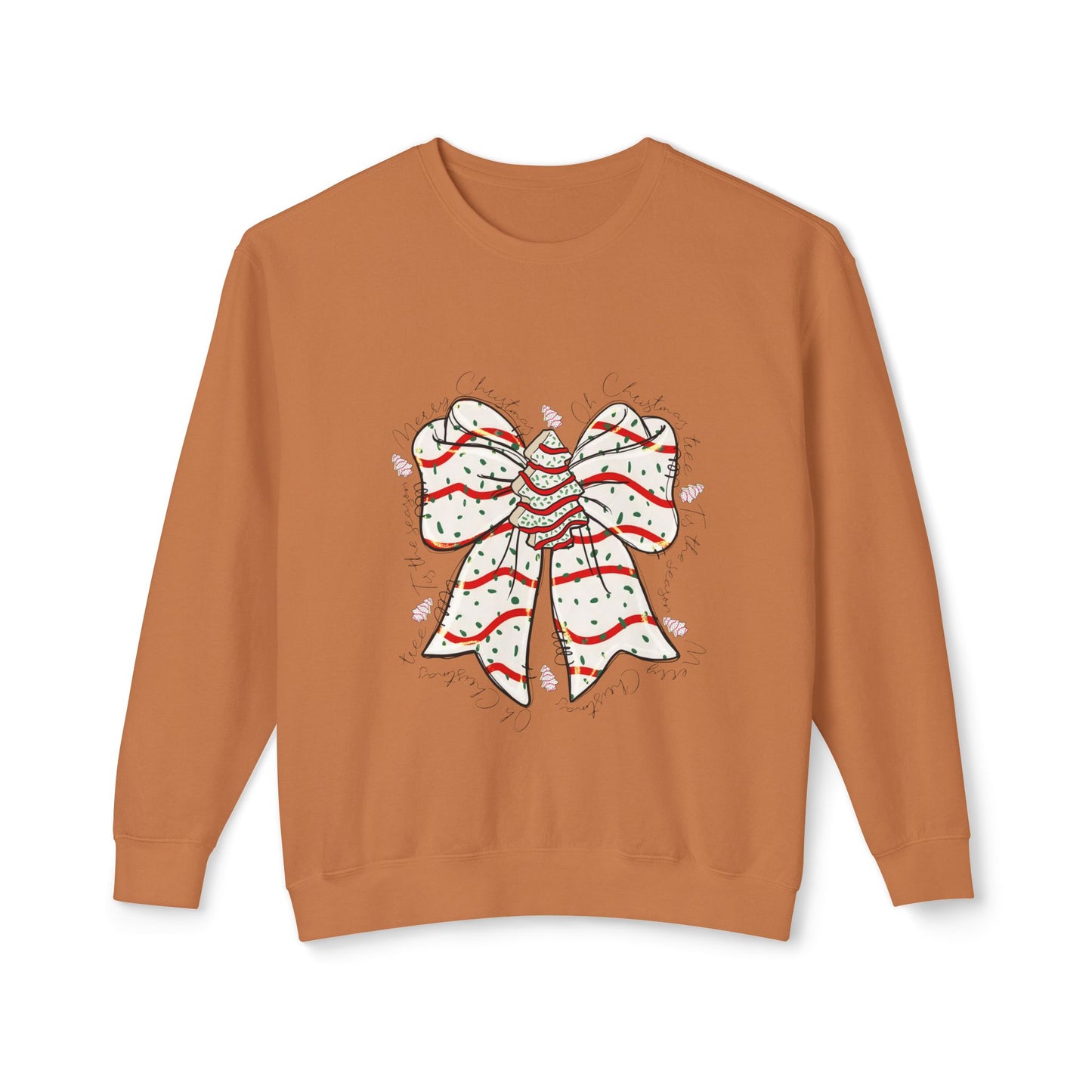 Candy Cane Bow Sweatshirt — Christmas Holiday Crewneck
