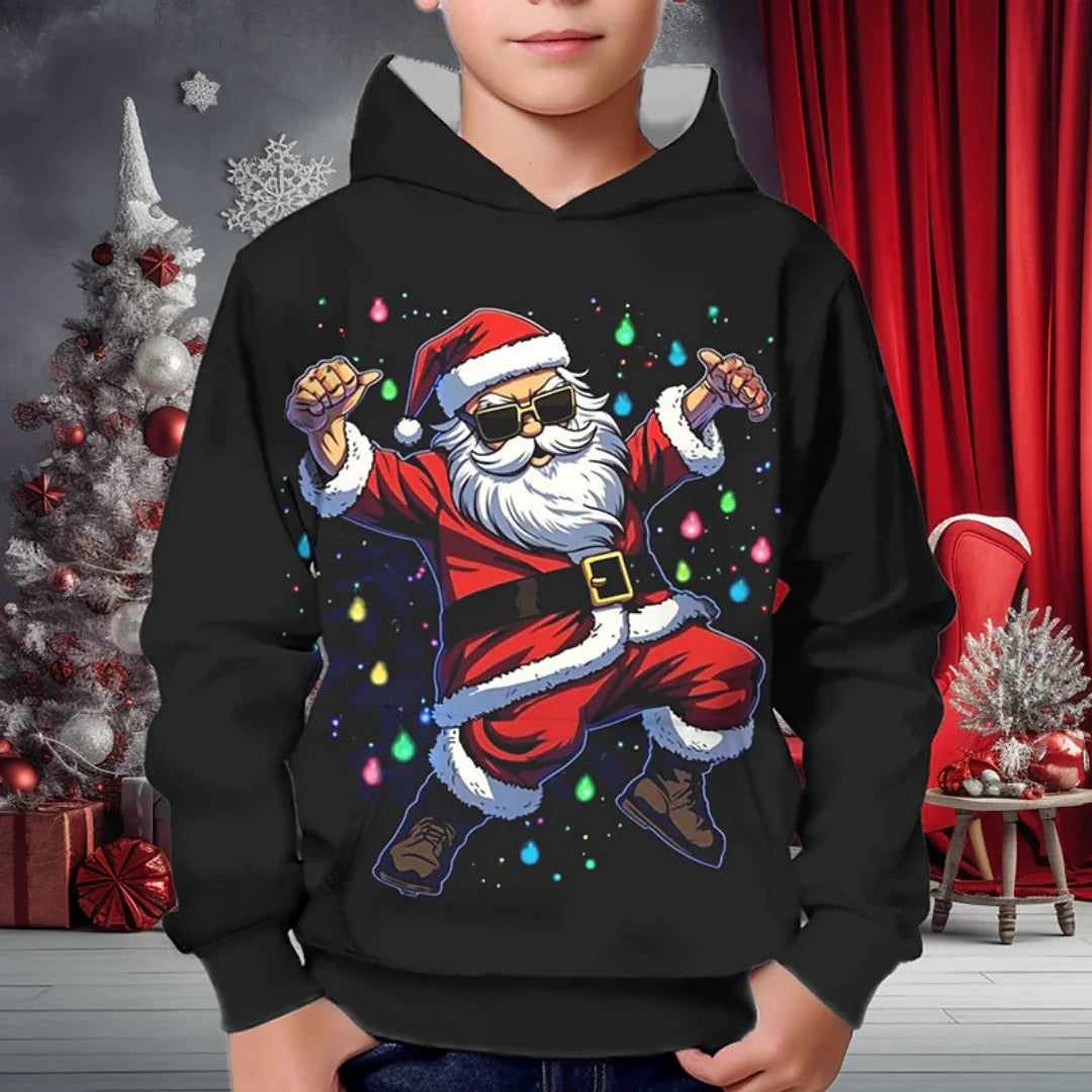 2026 Girl Clothes Christmas Hoodie Gingerbread 3D Print Long Sleeves Casual Pullover Casual Hoodies Children's Outdoor Clothes