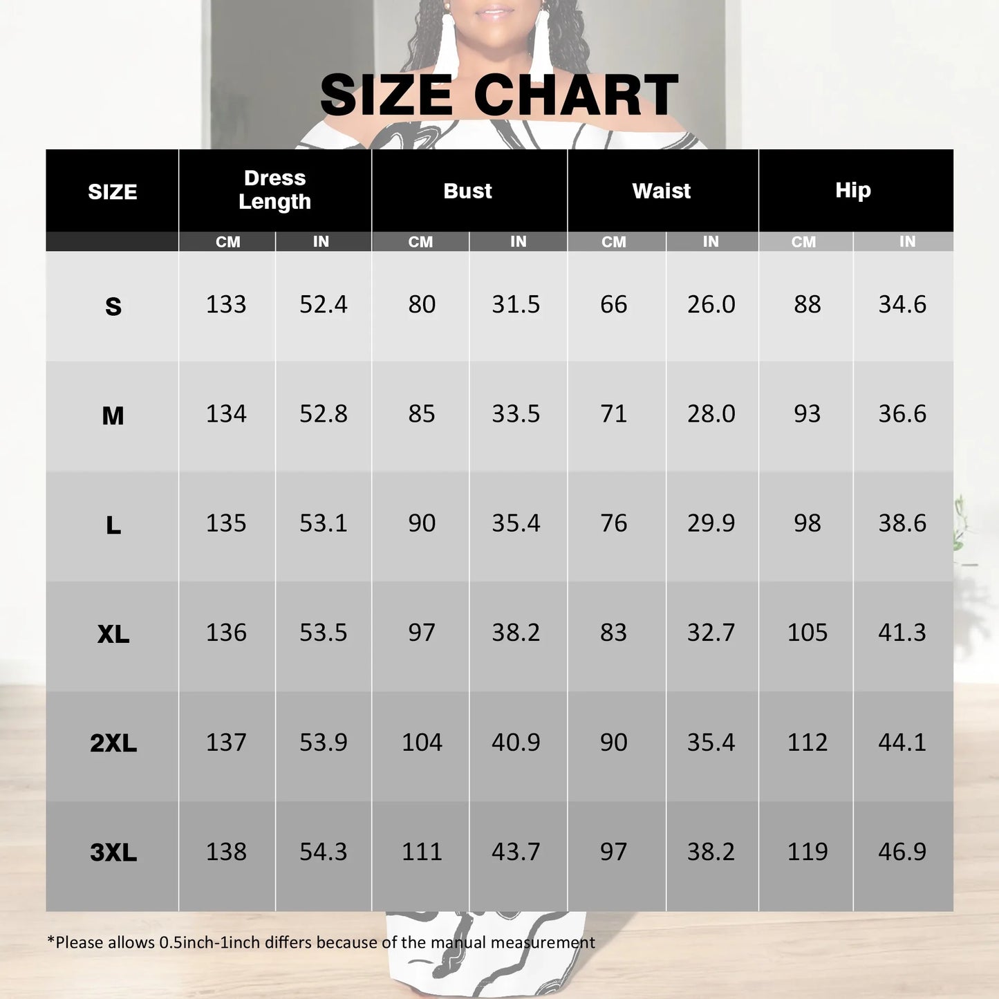 Black White Sketch Art Print Plus Size Off Shoulder Maxi Dress Summer Casual