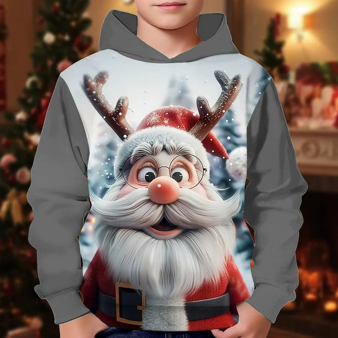 2026 Girl Clothes Christmas Hoodie Gingerbread 3D Print Long Sleeves Casual Pullover Casual Hoodies Children's Outdoor Clothes