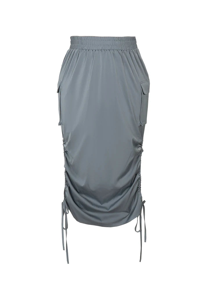 Plus Size 2026 Summer New Women's Casual Half Skirt Pure Colour Knitted Half Skirt Mature Sexy Wearable