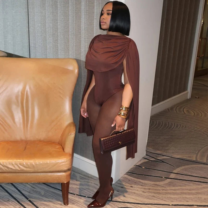 Solid Patchwork Bandage Ruched Jumpsuit Woman Elegant Sleeveless Strecth Sheath Evening Romper Women Jumpsuits Combinaison Femme