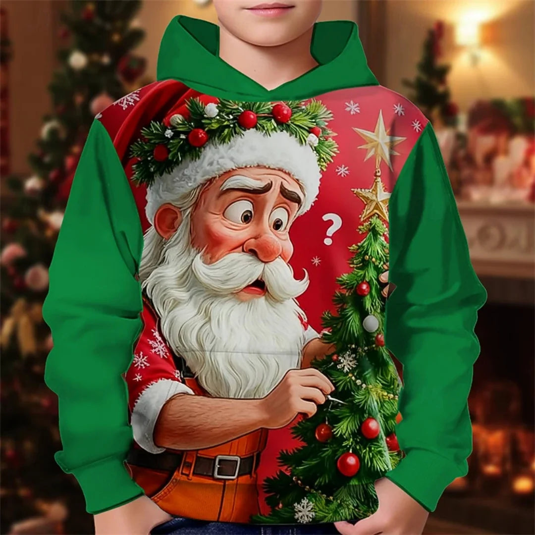 2026 Girl Clothes Christmas Hoodie Gingerbread 3D Print Long Sleeves Casual Pullover Casual Hoodies Children's Outdoor Clothes