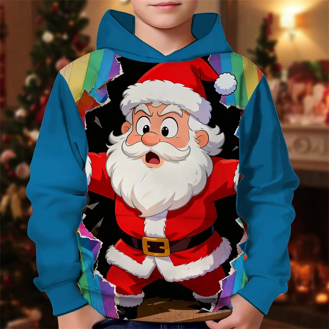 2026 Girl Clothes Christmas Hoodie Gingerbread 3D Print Long Sleeves Casual Pullover Casual Hoodies Children's Outdoor Clothes