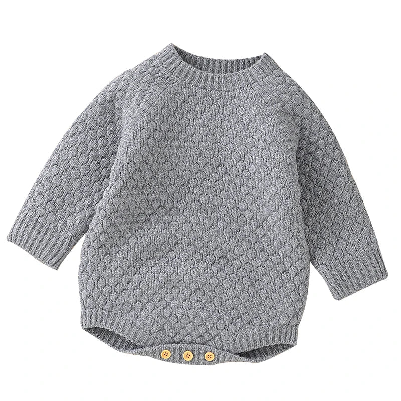 New Year Bodysuit New Christmas Knit Rompers Knit Scarf Deer Autumn Baby Boys Girls Rompers Long Sleeve Newborn Infant Jumpsuit