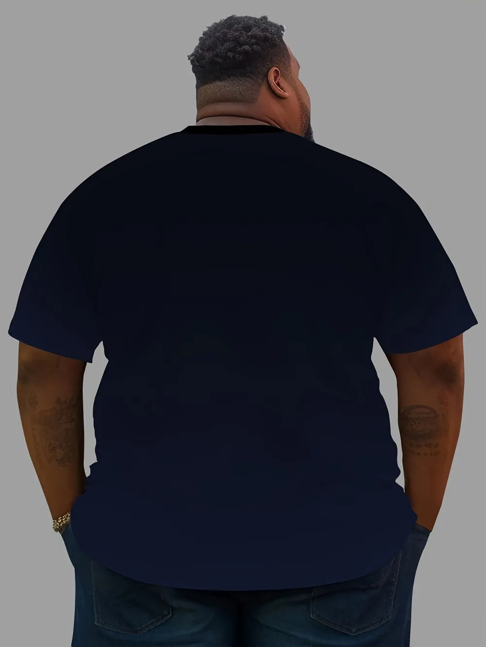 Men's Hip Hop Cartoon Animal Printed Round Neck T-shirt 100%