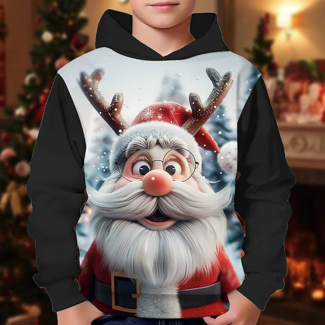 2026 Girl Clothes Christmas Hoodie Gingerbread 3D Print Long Sleeves Casual Pullover Casual Hoodies Children's Outdoor Clothes