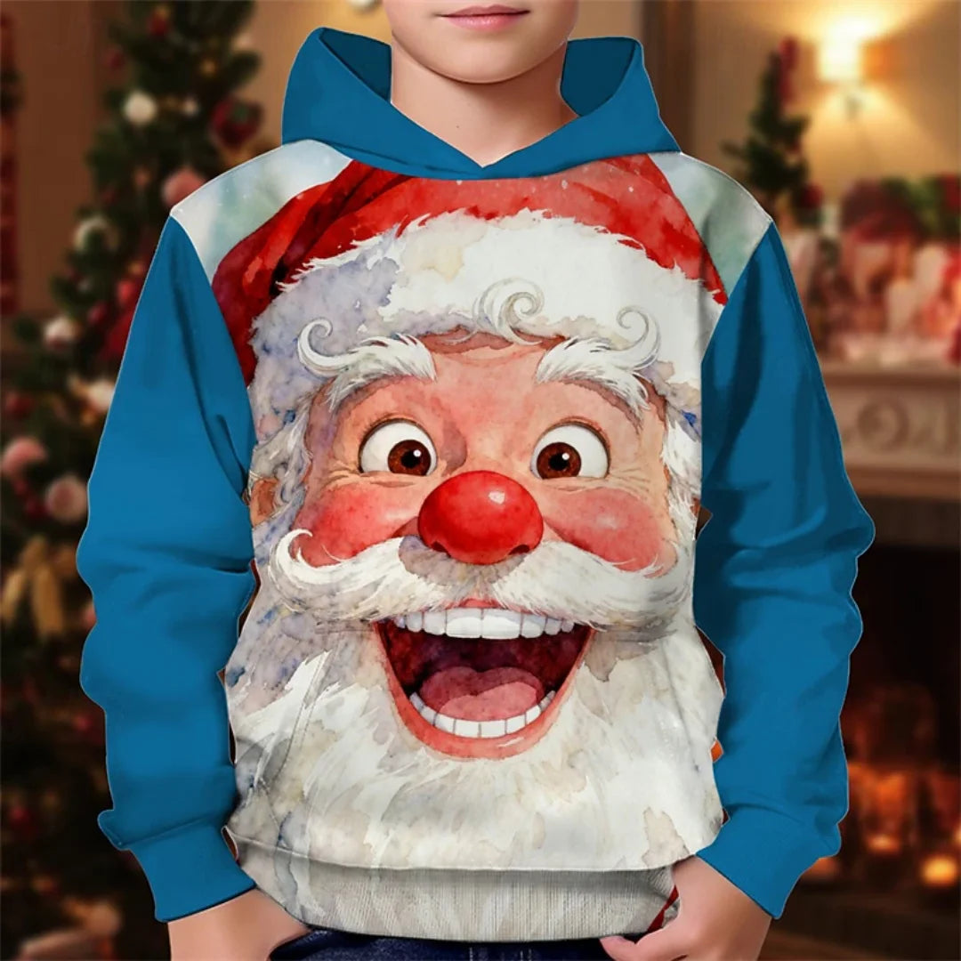 2026 Girl Clothes Christmas Hoodie Gingerbread 3D Print Long Sleeves Casual Pullover Casual Hoodies Children's Outdoor Clothes