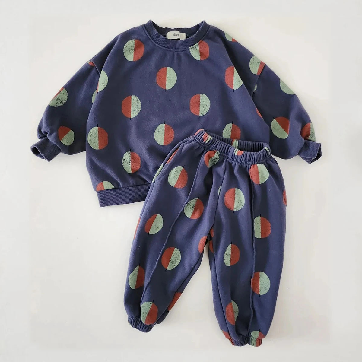 2026 Baby Sets Boys Girls Clothes Oversized Balloon Print Sweatshirt+Jogger Pants Childrens Suit Outfit Sports 2Pcs
