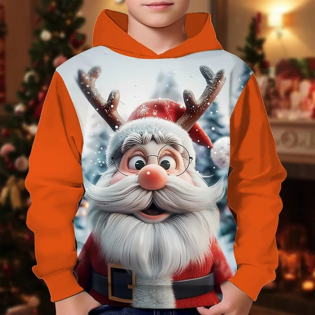 2026 Girl Clothes Christmas Hoodie Gingerbread 3D Print Long Sleeves Casual Pullover Casual Hoodies Children's Outdoor Clothes