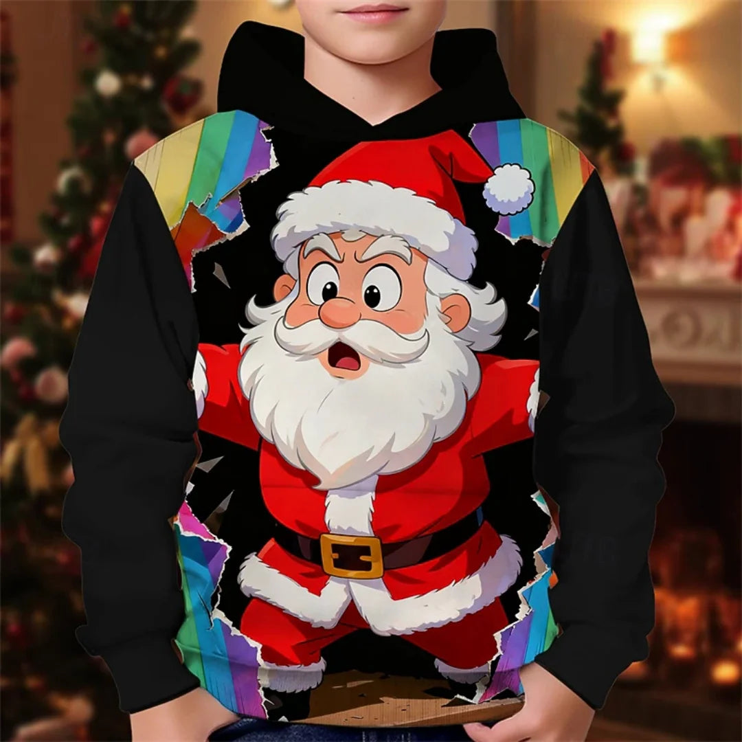 2026 Girl Clothes Christmas Hoodie Gingerbread 3D Print Long Sleeves Casual Pullover Casual Hoodies Children's Outdoor Clothes