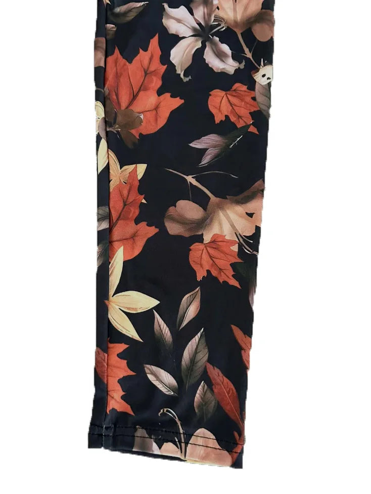 Plus Size Europe and the United States cross-border Spring and Autumn  new full-body printed crewneck long-sleeved top