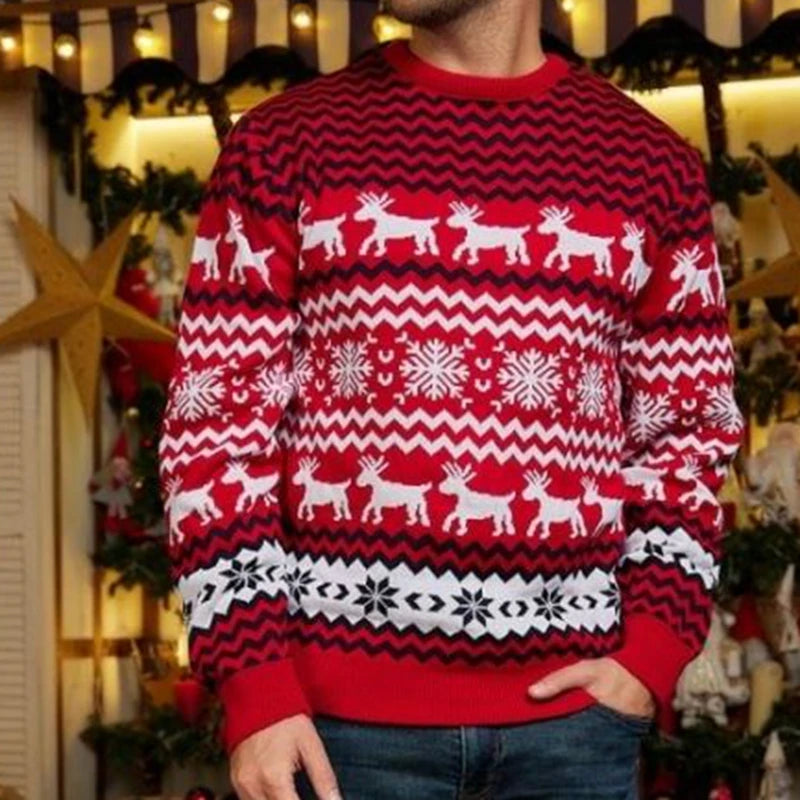 2026 Christmas Sweaters Women Men Boys Girls Matching Outfits Couple Friends Casual Knitwear Long Sleeve Jumper Xmas Family Look