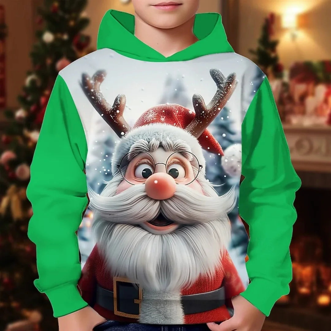 2026 Girl Clothes Christmas Hoodie Gingerbread 3D Print Long Sleeves Casual Pullover Casual Hoodies Children's Outdoor Clothes