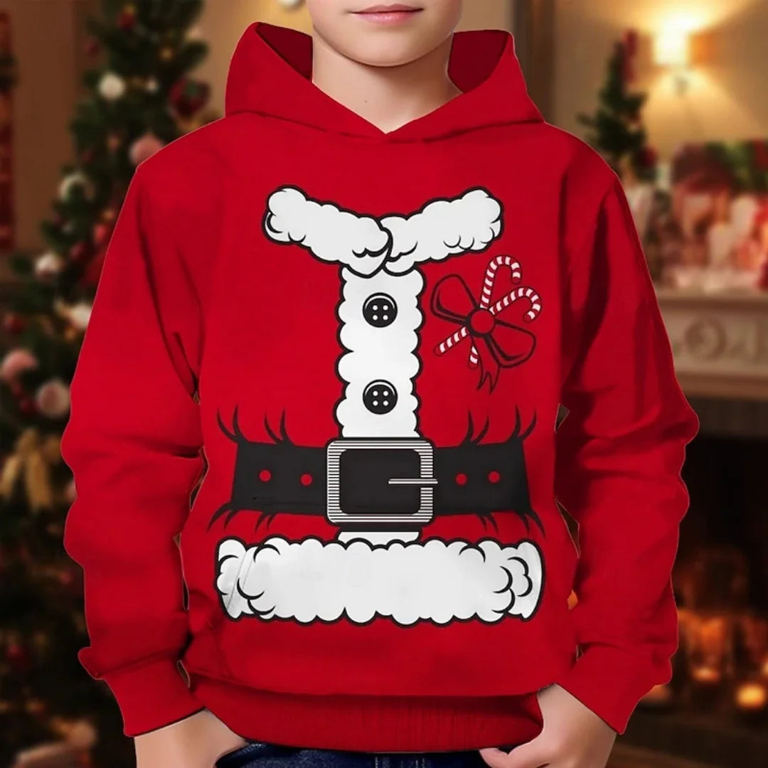 2026 Girl Clothes Christmas Hoodie Gingerbread 3D Print Long Sleeves Casual Pullover Casual Hoodies Children's Outdoor Clothes