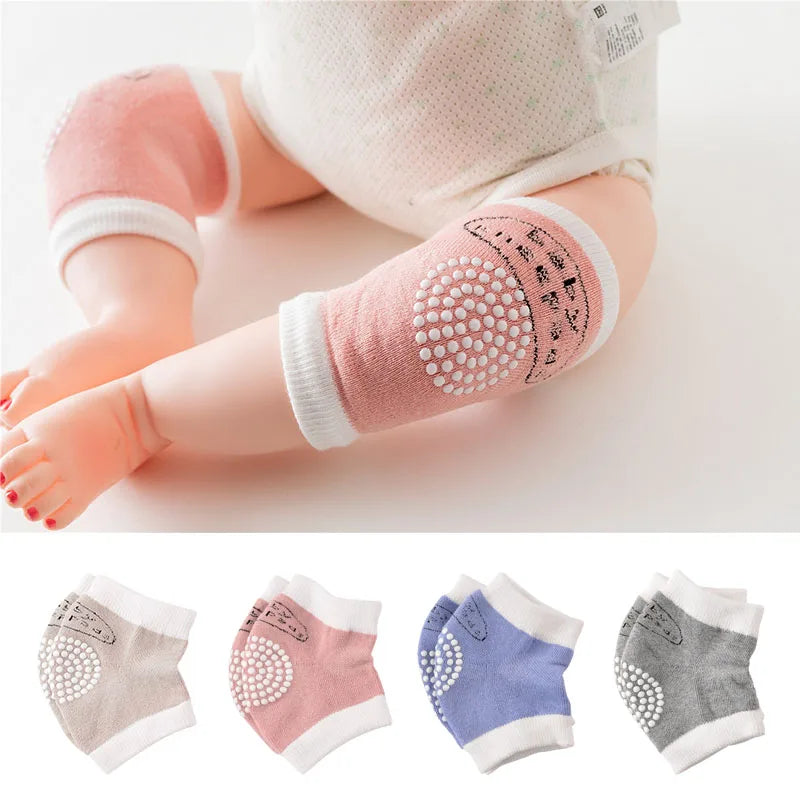 Baby Crawling Knee Pads Breathable, Toddler Walking Anti-Fall, Infant 0-3 Years Old, Pure Cotton Anti-Collision Elbow Pads, Non-