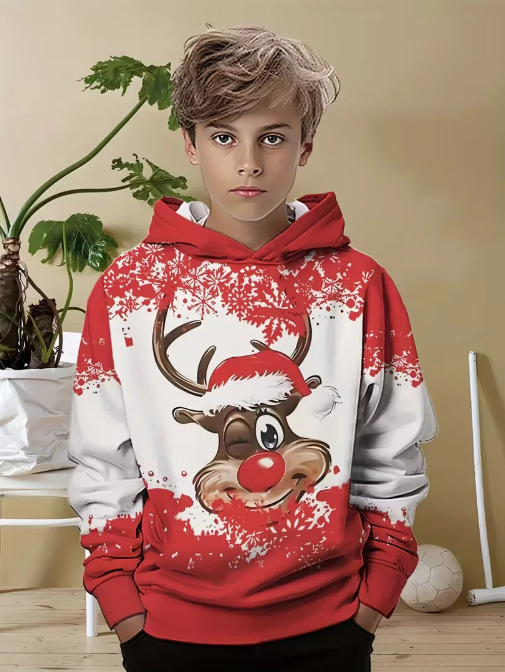 New Christmas Hoodies for Kids Sweatshirts New Year Fashion Sweatshirts Casual Streetwear Santa Claus Kids Clothes Children Top
