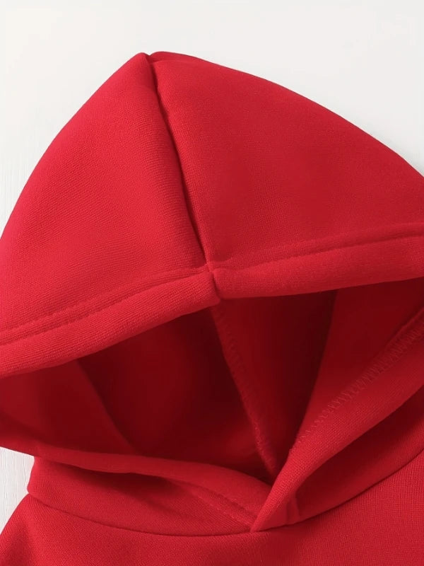 Newborn Baby Boy Autumn Winter Hooded Fleece Sweatshirt Casual Fashion Sporty Long Pants Set for Infants