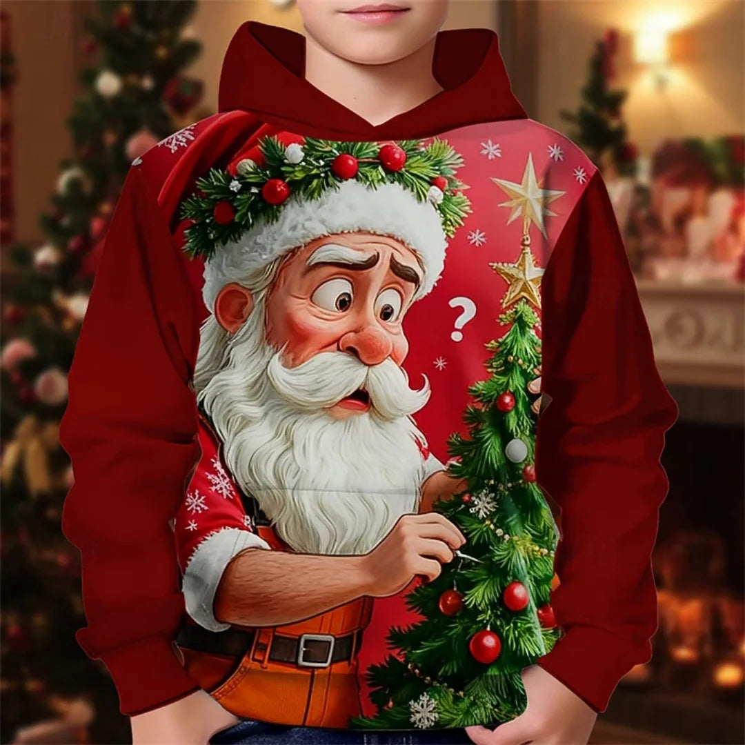 2026 Girl Clothes Christmas Hoodie Gingerbread 3D Print Long Sleeves Casual Pullover Casual Hoodies Children's Outdoor Clothes